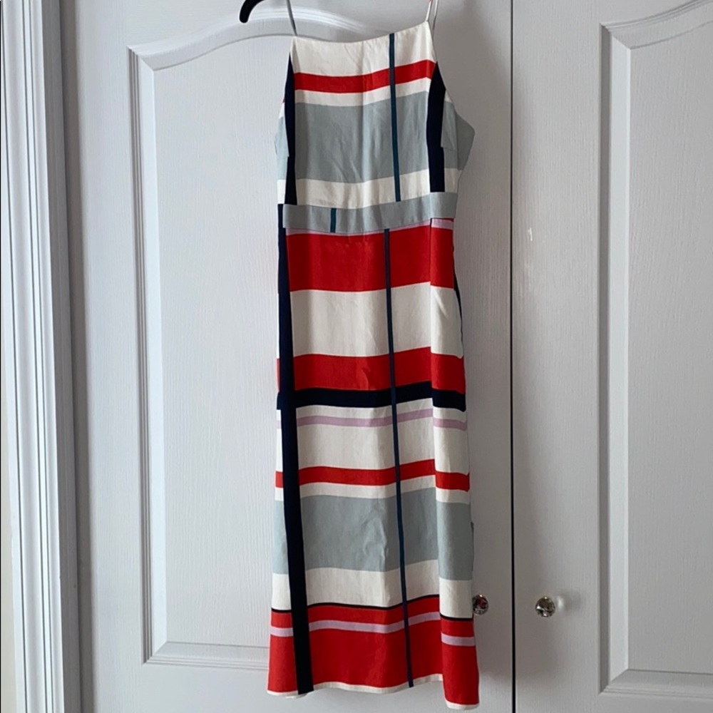 Ann Taylor Linen Plaid Dress